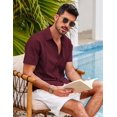 thumbnail image 2 of COOFANDY Men's Casual Cotton Beach Button Down Dress Shirt Summer Linen T-Shirt, 2 of 6