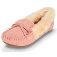 thumbnail image 3 of Floopi Womens Indoor/Outdoor Basic Memory Foam Moccasin Slipper W/Faux Fur Collar, 3 of 9
