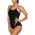 thumbnail image 3 of Charmo Womens Pro One Piece Athletic Bathing Suit Color Block Swimsuit, 3 of 6