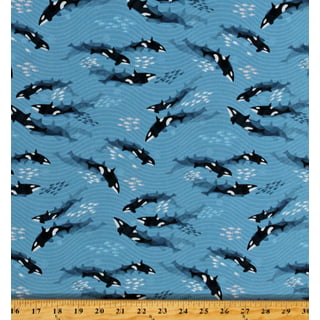  Spoonflower Fabric - Whales Nautical Nursery Whale Stripe  Summer Beach Gender Neutral Printed on Petal Signature Cotton Fabric Fat  Quarter - Sewing Quilting Apparel Crafts Decor