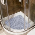 thumbnail image 5 of JingChun Clearance Under $2.00 Corner Shower Mats Bath Mat with Suction Cups and Drains Holes Quickly Dry Antis Slip Bathmat Washable Shower Stall Mats for Bathroom, 5 of 6