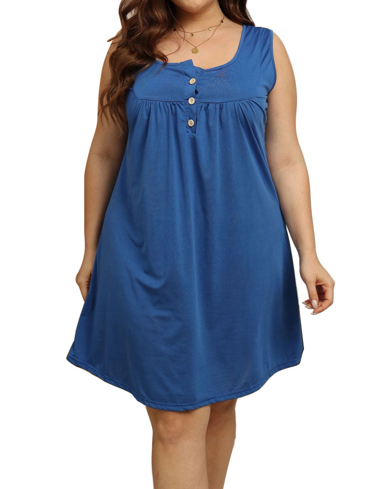 Cogild Swimsuit Cover Up Casual Floral Print Sleeveless Beach Dress