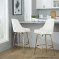 thumbnail image 4 of LumiSource Studded Marcel 27" Fixed-Height Counter Stool - Set of  2, 4 of 11