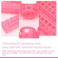thumbnail image 5 of 12 Pcs Pink Plastic DIY Hair Styling Roller Curlers Clips, 5 of 10