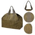 thumbnail image 4 of OULII 1Pcs Canvas Firewood Storage Bag Log Carrier for Firewood Mud Color for Camping, 4 of 8