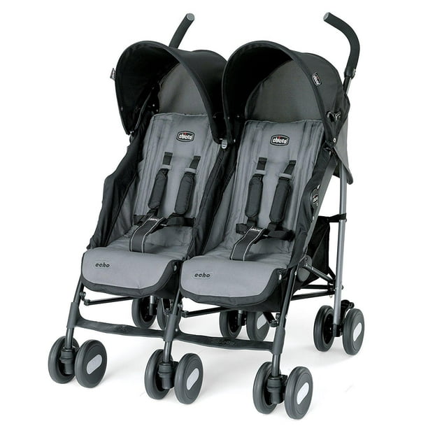 Chicco Echo Twin Side by Side Double Stroller, Coal