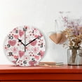 thumbnail image 2 of SKYSONIC Valentine's Day Heart Wall Clock 10 Inch Silent Non Ticking Round Clock Oil Painting Clock Easy to Read Clock for Living Room Bedroom Bathroom Home Decor, 2 of 7