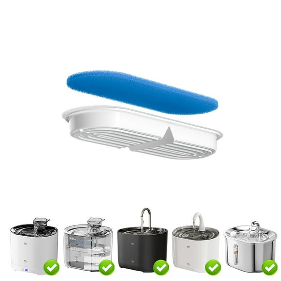 Cat Fountain Filter Replacement for Automatic Pet Water Fountain, Stainless Steel Cat Water Fountain Filters, Triple Filtration System, Activated Carbon Filters FT666