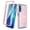 Star Pink Shell, variant on TCL 20S Case With Built-in Screen Protector, Rosebono Hybrid Glitter Sparkle Transparent Colorful Gradient TPU Skin Cover Case For TCL 20S (Blue/Pink)