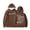 X157 Brown, variant on Confree Sweatshirts For Girls Letter Printing Long Sleeve Hoodie Spring Autumn Dailywear Soft Comfortable Toddler Girls Pullover Top Size 3-4 Years Black