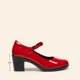 thumbnail image 2 of Zapatos DREAM PAIRS EDENIA Mary Jane Rojo Tacones Bajos de Bloque, 2 of 8