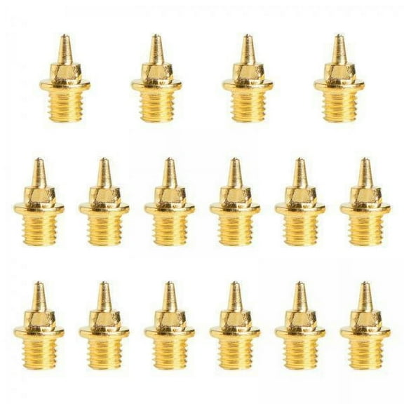 GARENDE 3x16 Pieces Replacement Spikes for Track Shoes 7 mm for Short Distance Running Gold Short Nails