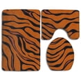 thumbnail image 1 of ABPHQTO Raya de tigre Juego de alfombras de baño de 3 piezas Alfombra de baño Alfombra de contorno y tapa de inodoro, 1 of 2