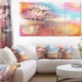 thumbnail image 1 of Lotus sur Fond Abstrait - Impression sur Toile Florale, 1 of 3