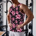 thumbnail image 5 of KLL Lilies Flowers Print Men's Muscle Gym Workout Stringer Tank Tops Bodybuilding Fitness T-Shirts Tank Tops Men-Large, 5 of 7