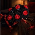 thumbnail image 4 of Halloween Gothic Flowers, Silk Halloween Roses Artificial Flowers, Long Faux Roses Bouquet for Wedding Centerpieces Halloween Gothic Decorations, 4 of 7
