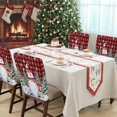 thumbnail image 4 of Christmas Gnome Chair Covers Set of 1 Winter Xmas Trees Bird Snowflakes Red Plaid Chair Back Covers Stretch Removable Washable Slipcovers Protector for Dining Room Kitchen Party Decor, 4 of 5