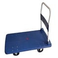 thumbnail image 1 of Carro Plataforma de Carga con 3 Ruedas giratorias con Freno y 2 fijas Carro para Uso Rudo 600 Kg, 1 of 6