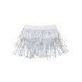 thumbnail image 3 of iEFiEL Kids Girls Shiny Sequins Tassels Briefs Bottoms Dance Performance Competition Underwear White 8, 3 of 5