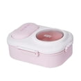 thumbnail image 2 of Lonchera Bento de 3 compartimentos reutilizable, adorable lonchera, linda y kawaii para Rosa, 2 of 7