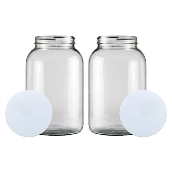 One Gallon Glass Jar with Lid-Set of 2