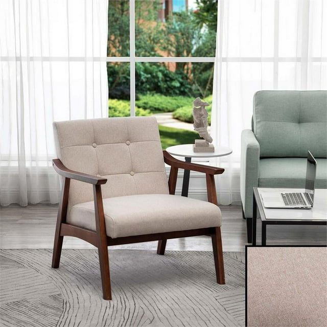 Convenience Concepts Chaise d'Appoint Take-a-Seat Natalie en Faux Lin Beige