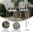 thumbnail image 4 of Emma + Oliver Set of 2 Indoor/Outdoor Bistro 26" High Counter Height Stools, Commercial Grade, Black/White and Light Bamboo Finish, 4 of 12