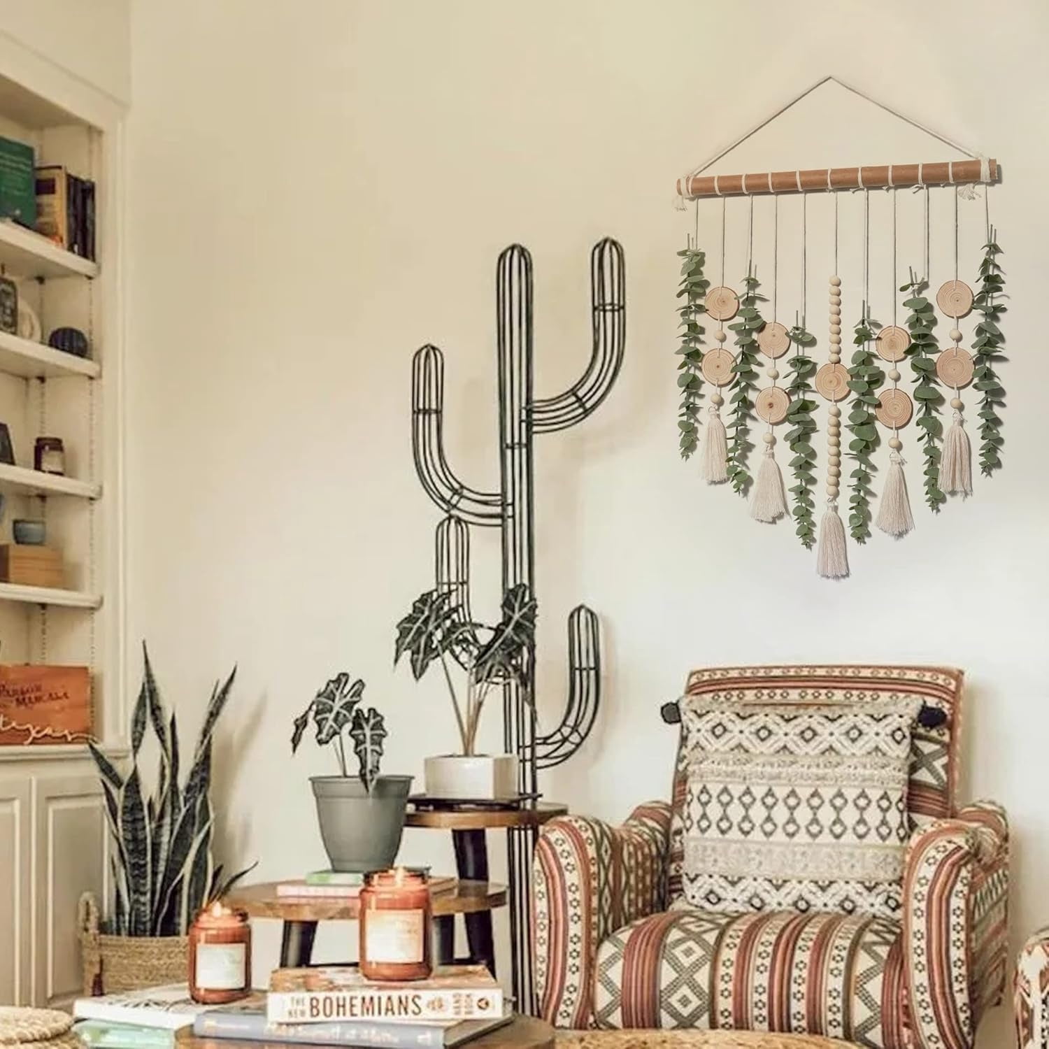 Artificial Eucalyptus Bathroom Decor Topboutique Fake Eucalyptus Greenery Leaves Stems Hanging Leaf Plants with Wooden Bead on 16.5 inch Wooden Stick Farmhouse Aesthetic for Bedroom Living Room Decor