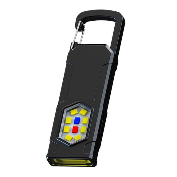 750 Lumen Keychain Flashlight, USB C Rechargeable Mini Magnetic Work Light with COB Side Lights, Waterproof EDC Pocket Light for Camping, Hiking, Car Repair, Gifts for Men