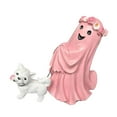 thumbnail image 4 of CarpNettore Ghost Walking Dog Statue Art Ghost with Dog Figurine for Indoor Mantel Hotel Pink, 4 of 9