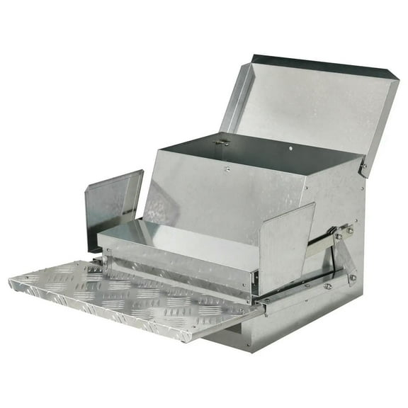 GVN Chicken Coop, Pet Hutch, Hen House,30 lbs Capacity Automatic Chicken Poultry Feeder with a Galvanized Steel and Aluminium Build