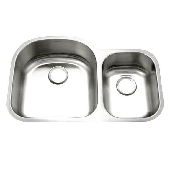 Houzer Eston 32 in Stainless Steel Undermount 70/30 Double Small Right Bowl Offset Kitchen Sink - STC-2200SR-1