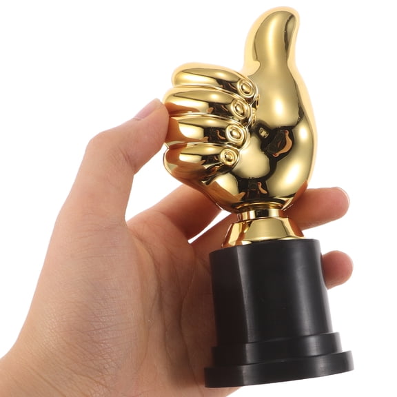 OULII Golden Star Trophy Set Small Plastic Awards for School Sports Celebrations