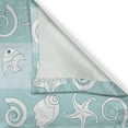 thumbnail image 3 of Ambesonne Nautical Kitchen Curtains, Sea Animals and Shells, 55"x39", Pale Blue Pale Blue, 3 of 3
