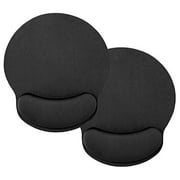 HONESTY Smooth Microfiber Memory Foam Mouse Wrist Pad Ergonomic Resting Mouse Pad and Wrist Support Comfortable Typing and Pain Relief Suitable for Computer Games Office and Study Black ( 2 Pack).