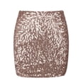 thumbnail image 5 of PrettyGuide Women's Sequin Skirt Stretchy Bodycon Sparkle Mini Skirt Night Out, XX-Large, 5 of 6
