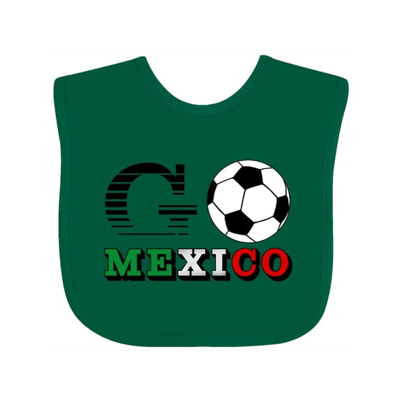 Inktastic Go, Mexico- Soccer, Football Boys or Girls Baby Bib