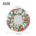 thumbnail image 4 of KLL Rose Flowers Pattern Shower Cap & Bath Cap for Women,Reversible Oversized Waterproof Shower Caps for all Hair Lengths,Elastic Reusable Bathing Hair Cap, 4 of 6
