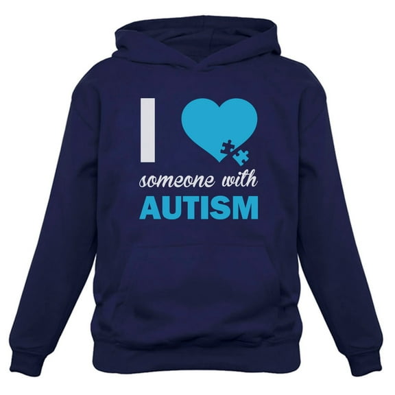 Tstars Womens Autism Awareness Hoodie I Love Someone with Autism Autistic Spectrum Awareness Acceptance Autistic Support Shirts for Womens Hoodie