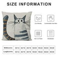 thumbnail image 5 of Funny Cartoon Cute Cat Throw Pillow Cover,Lovely Cartoon Animal Kitten Cushion Cover for Sofa Bed Home Decor  Inch,Housewarming Gifts,Cat Lovers Cat Mom Gifts, 5 of 5