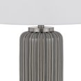 thumbnail image 3 of 29 Inch Ceramic Curved Table Lamp with Stripes, Dimmer, Gray- Saltoro Sherpi, 3 of 5