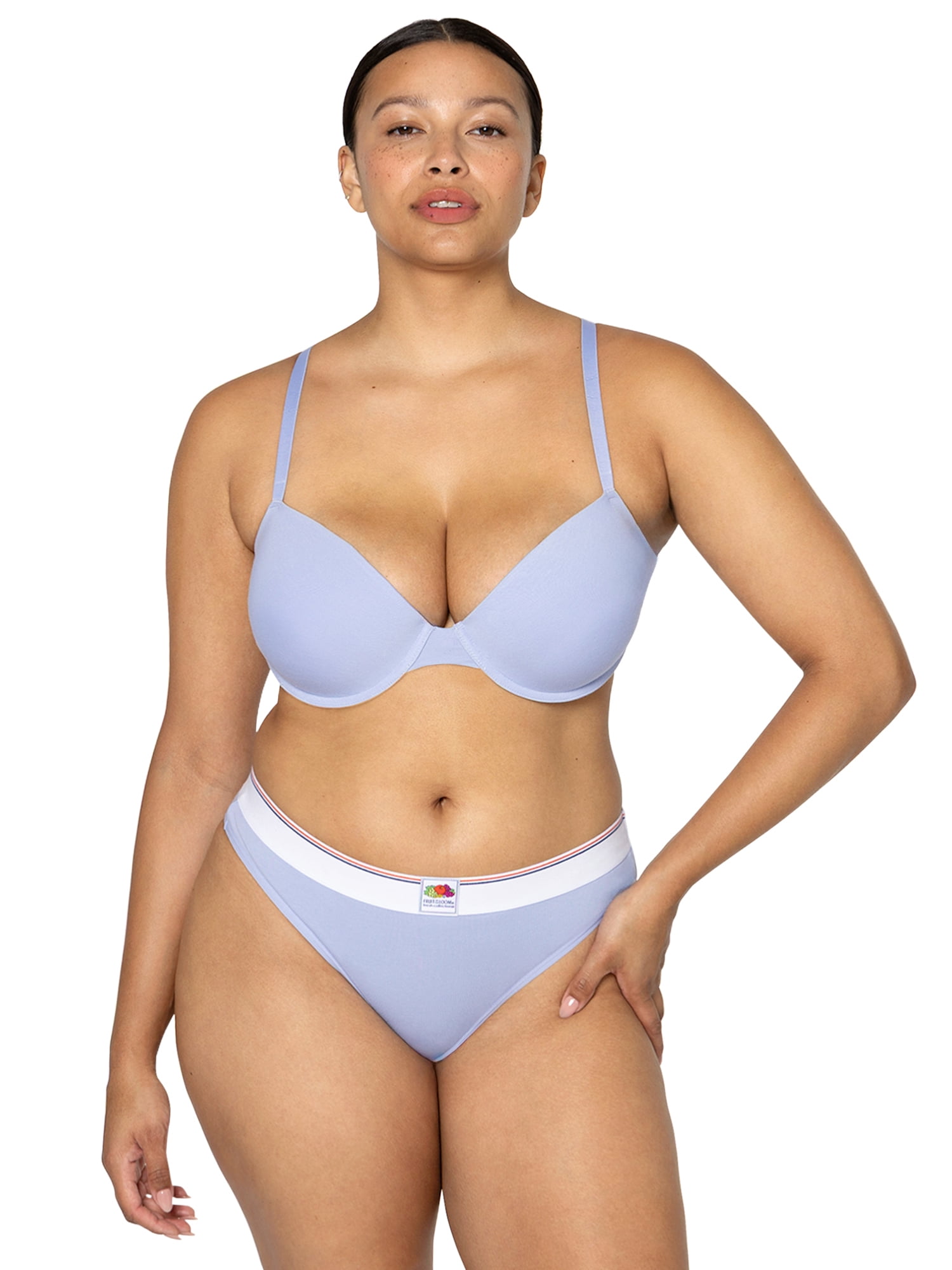 fresh collection by Fruit of the Loom Women's Cotton Demi Push-Up Bra