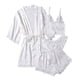 thumbnail image 2 of Batas de mujer de talla grande, lencería de seda, bata de baño de satén, conjunto de cuatro piezas, pijamas para dormir, pijamas para mujer, 2 of 9