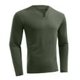 thumbnail image 2 of Athletic Workout T-Shirts for Men Big & Tall S-5X Plus Size Long Sleeve V Neck T Shirts Casual Solid Comfort Lightweight Pullover Sport Tops, 2 of 8