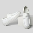 thumbnail image 5 of CMR CHAMARIPA Tall Men Shoes - White Leather Casual Platform Shoes 6CM / 2.36 Inches, 5 of 9