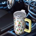 thumbnail image 6 of Multicolor Christmas Pattern Tumbler with Handle and Lid,40oz Double Wall Vacuum Insulated Tumbler,Cups Gift for Women and Men, 6 of 7