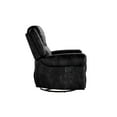 thumbnail image 6 of Weston Home Tippecanoe Polished Microfiber Nailhead Swivel Glider Recliner, Black, 6 of 11
