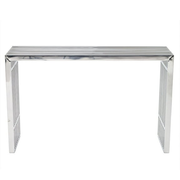 Jimco Modway Gridiron Console Table, Silver