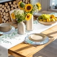 thumbnail image 4 of Blue Teal Grey Coral Coastal Round Placemats for Dinning Tables,Heat-proof Braided Table Mats 13 Inch,Summer Beach Nautical Ocean Washable Place Mat for Kitchen Restaurant Party Decor Table Setting, 4 of 9