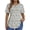 White Blue Floral, variant on Blouses for Women Pleated Short Sleeve Tunic Tops Dressy Casual Summer Shirts